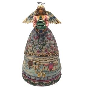 Jim Shore Landscape Sleeps Winter Angel 2004 117677 New original box
